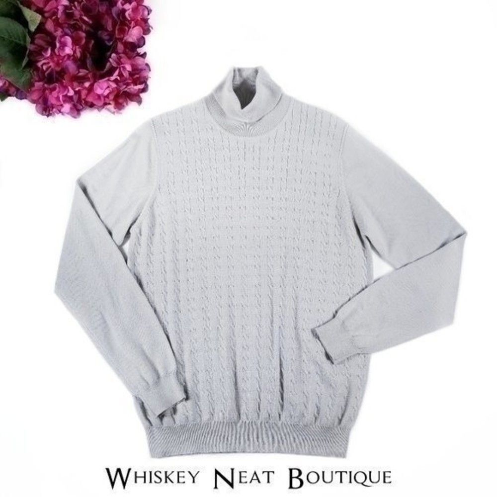 Alan Flusser Men's Turtleneck Sweater Gray Small - NWOT 8 0086